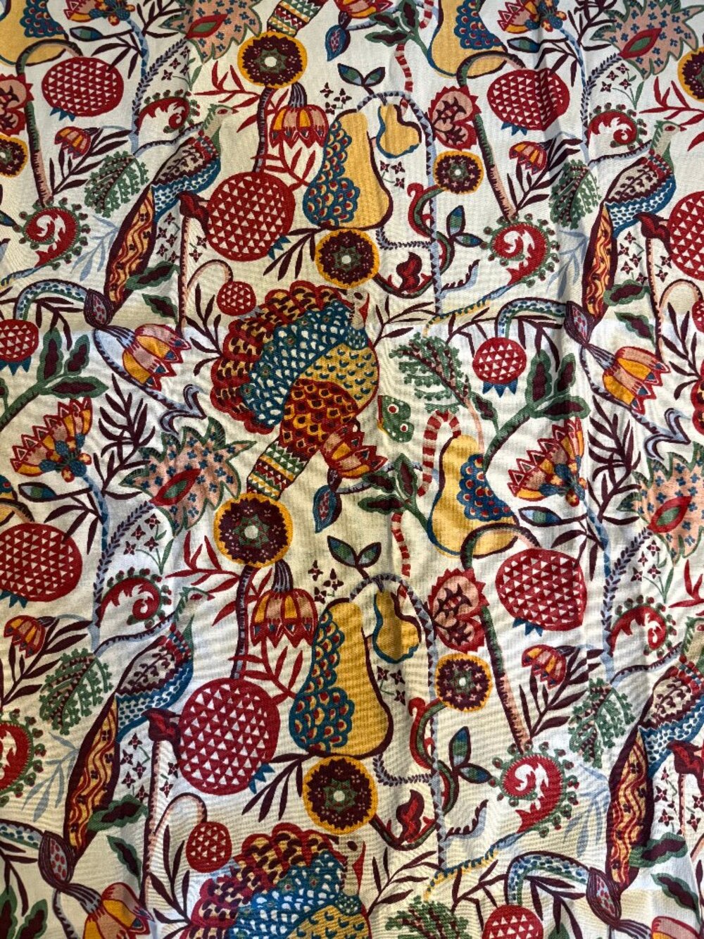 102" Table Cloth Fruit Birds
